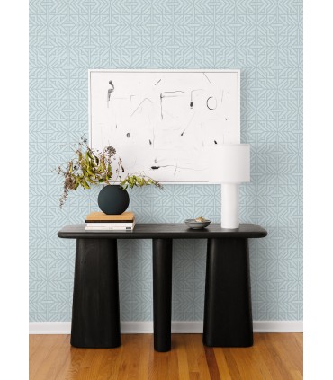 4121-26932 -Hesper Sky Blue Geometric Wallpaper by A Street