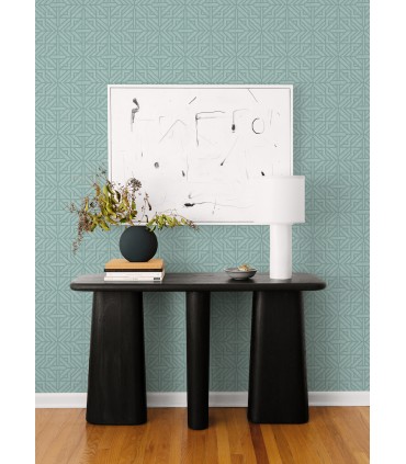 4121-26928 -Hesper Teal Geometric Wallpaper by A Street
