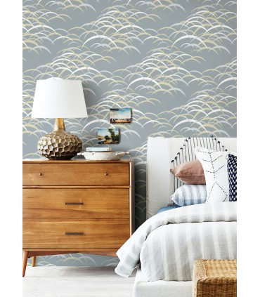 4121-72209 -Kasia Slate Abstract Wallpaper by A Street