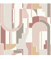 4121-72201 - Odele Blush Geometric Archways Wallpaper by A Street