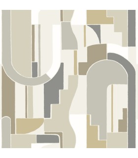 4121-72203 - Odele Honey Geometric Archways Wallpaper by A Street