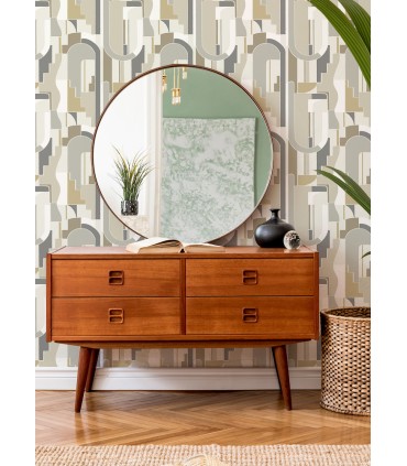 4121-72203 - Odele Honey Geometric Archways Wallpaper by A Street