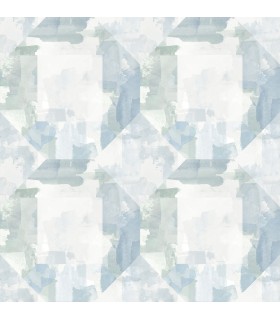 4121-26946 - Perrin Blue Gem Geometric Wallpaper by A Street
