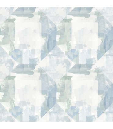 4121-26946 - Perrin Blue Gem Geometric Wallpaper by A Street