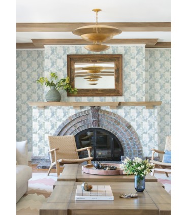 4121-26946 - Perrin Blue Gem Geometric Wallpaper by A Street