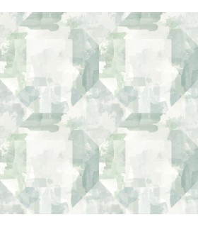 4121-26947 - Perrin Sea Green Gem Geometric Wallpaper by A Street