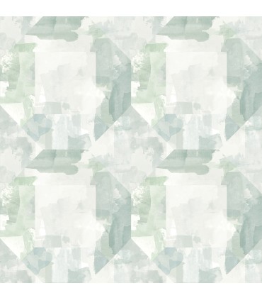 4121-26947 - Perrin Sea Green Gem Geometric Wallpaper by A Street