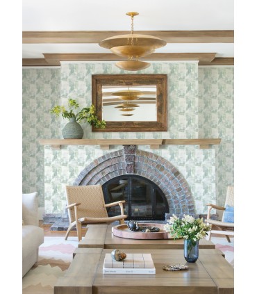 4121-26947 - Perrin Sea Green Gem Geometric Wallpaper by A Street