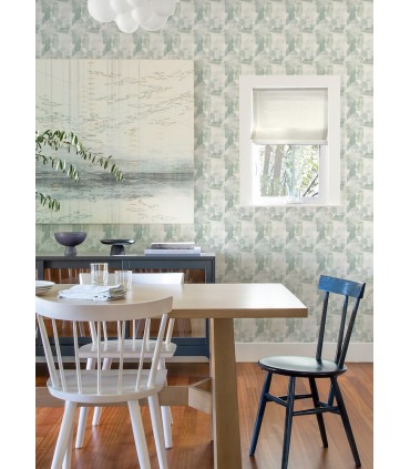 4121-26947 - Perrin Sea Green Gem Geometric Wallpaper by A Street