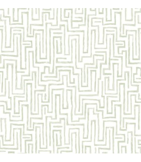 4121-25702 - Ramble Sage Geometric Wallpaper by A Street