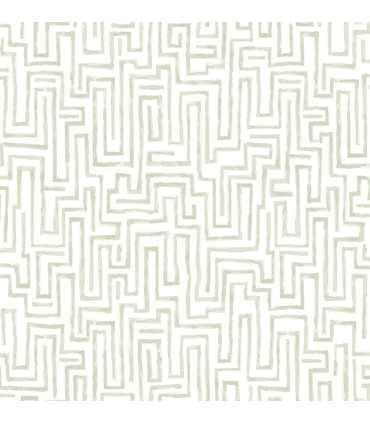 4121-25702 - Ramble Sage Geometric Wallpaper by A Street