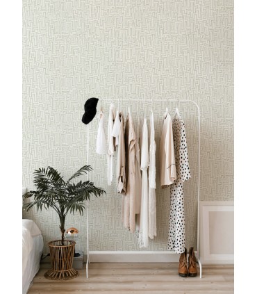 4121-25702 - Ramble Sage Geometric Wallpaper by A Street
