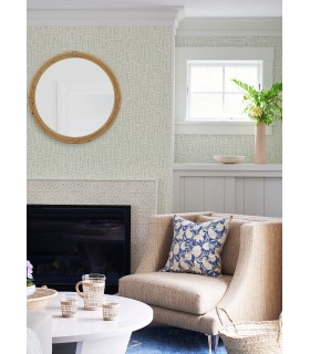 4121-25702 - Ramble Sage Geometric Wallpaper by A Street