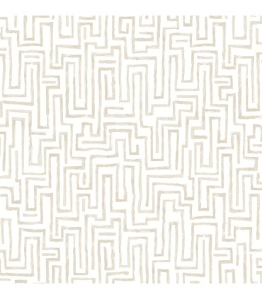 4121-26955 - Ramble Taupe Geometric Wallpaper by A Street