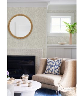 4121-26955 - Ramble Taupe Geometric Wallpaper by A Street