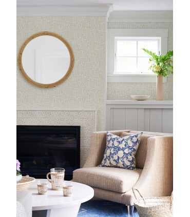 4121-26955 - Ramble Taupe Geometric Wallpaper by A Street