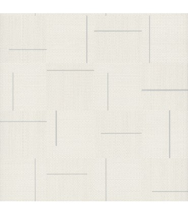 SI24906 - Ivory Geo Block Weave Wallpaper-Signature Textures 2