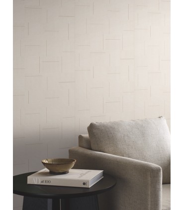 SI24900 - Linen Geo Block Weave Wallpaper-Signature Textures 2