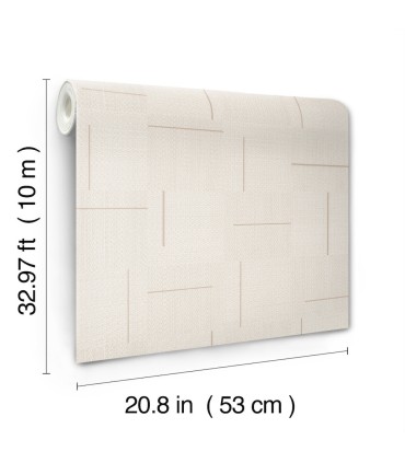 SI24900 - Linen Geo Block Weave Wallpaper-Signature Textures 2