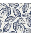 SC20002 - Beckett Sketched Leaves Wallpaper-Seabrook Summer House