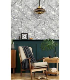 SC20200 - Tarra Monstera Leaf Wallpaper-Seabrook Summer House