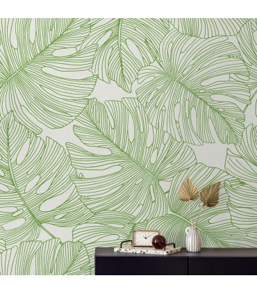 SC20204 - Tarra Monstera Leaf Wallpaper-Seabrook Summer House