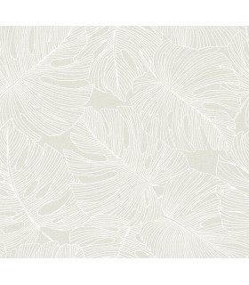 SC20205 - Tarra Monstera Leaf Wallpaper-Seabrook Summer House