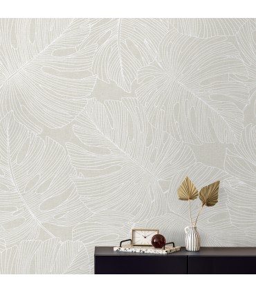 SC20205 - Tarra Monstera Leaf Wallpaper-Seabrook Summer House