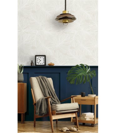 SC20205 - Tarra Monstera Leaf Wallpaper-Seabrook Summer House