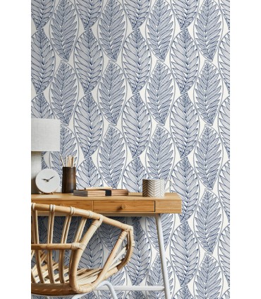 SC20302 - Kira Leaf Husk Wallpaper-Seabrook Summer House