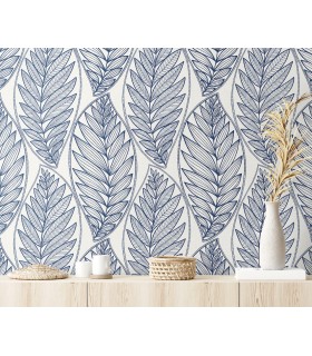 SC20302 - Kira Leaf Husk Wallpaper-Seabrook Summer House