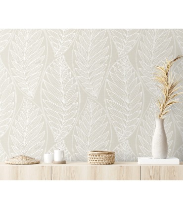 SC20305 - Kira Leaf Husk Wallpaper-Seabrook Summer House