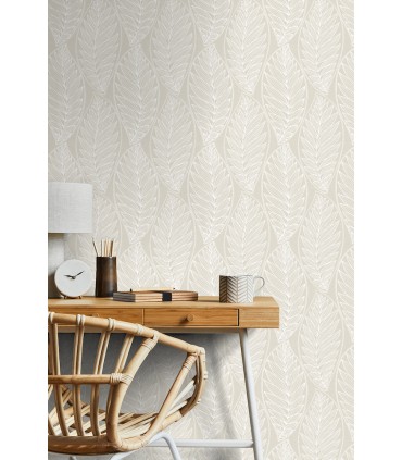 SC20305 - Kira Leaf Husk Wallpaper-Seabrook Summer House