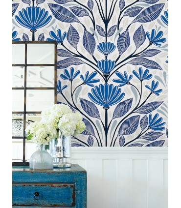 SC20602 - Carmela Folk Floral Wallpaper-Seabrook Summer House