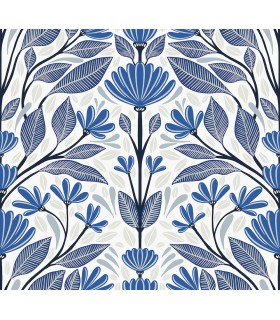 SC20602 - Carmela Folk Floral Wallpaper-Seabrook Summer House