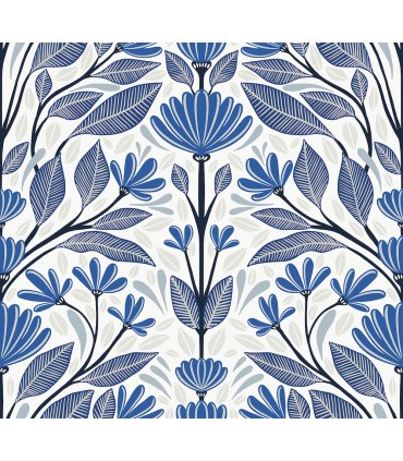 SC20602 - Carmela Folk Floral Wallpaper-Seabrook Summer House