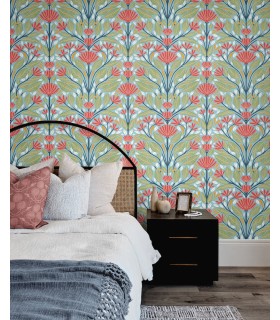 SC20604 - Carmela Folk Floral Wallpaper-Seabrook Summer House