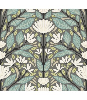 SC20608 - Carmela Folk Floral Wallpaper-Seabrook Summer House