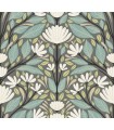 SC20608 - Carmela Folk Floral Wallpaper-Seabrook Summer House