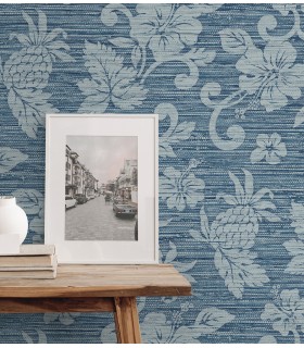 SC20802 - Juno Island Floral Wallpaper-Seabrook Summer House