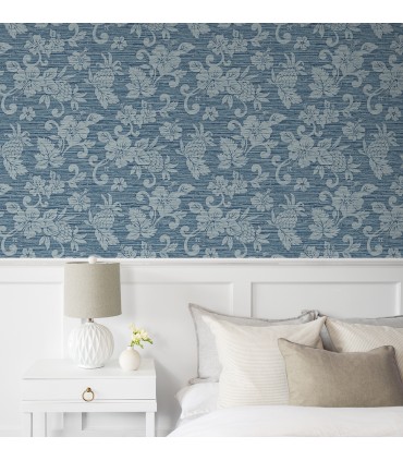 SC20802 - Juno Island Floral Wallpaper-Seabrook Summer House