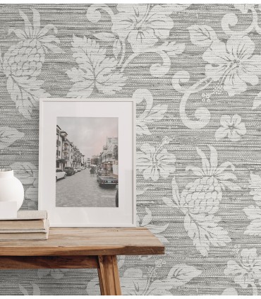 SC20808 - Juno Island Floral Wallpaper-Seabrook Summer House