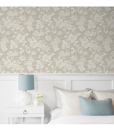 SC20815 - Juno Island Floral Wallpaper-Seabrook Summer House