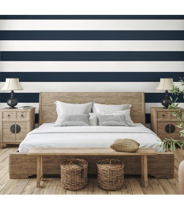 SC21002 - Dylan Striped Stringcloth Wallpaper-Seabrook Summer House