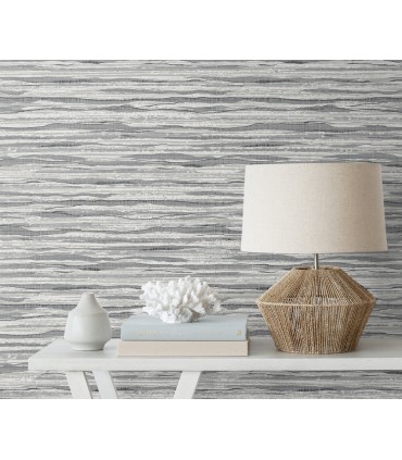 SC21100 - Skye Wave Stringcloth Wallpaper-Seabrook Summer House