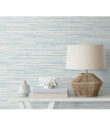SC21112 - Skye Wave Stringcloth Wallpaper-Seabrook Summer House