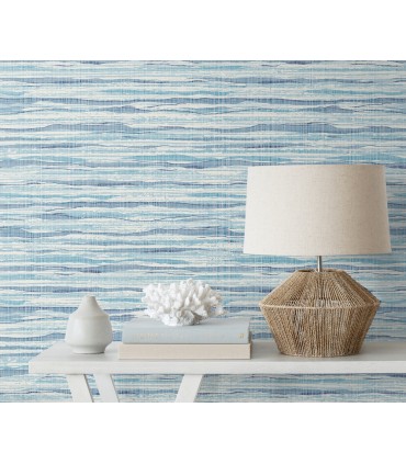 SC21122 - Skye Wave Stringcloth Wallpaper-Seabrook Summer House