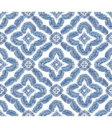 SC21312 - Talia Botanical Medallion Wallpaper-Seabrook Summer House