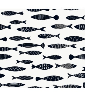 SC21500 - Bay Fish Wallpaper-Seabrook Summer House