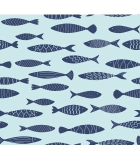 SC21502 - Bay Fish Wallpaper-Seabrook Summer House